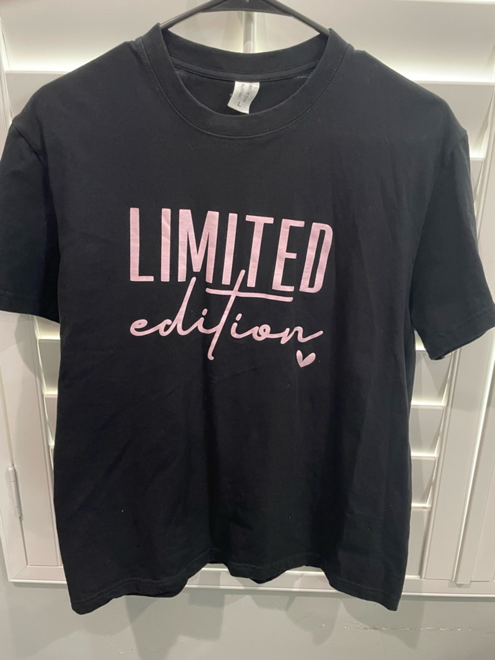 "Limited Edition" Pink Script Graphic Tee - Black